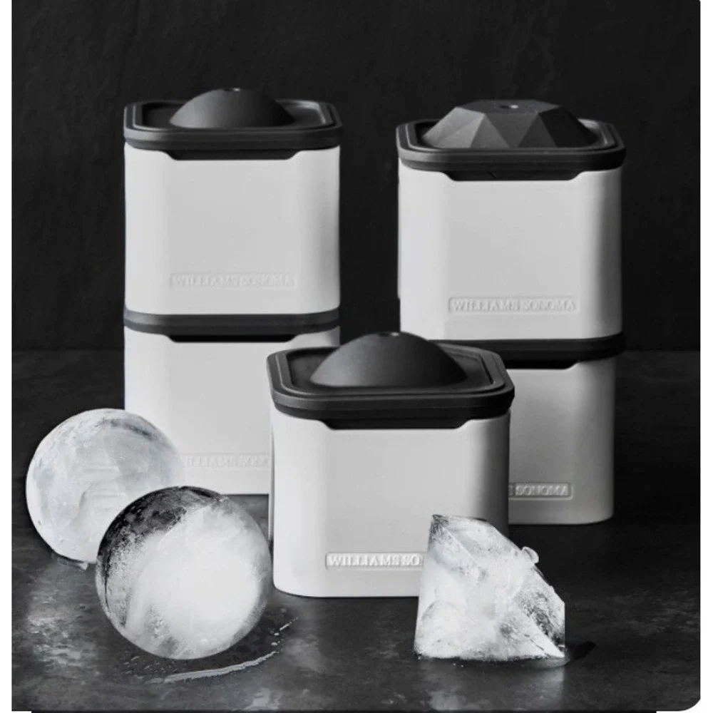 Williams Sonoma Ice Molds Set of 4 Spheres and Diamonds